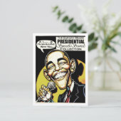 Obama zingt! (2012) briefkaart (Staand voorkant)