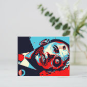 obama zombie briefkaart (Staand voorkant)