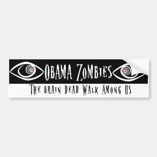 Obama Zombie Bumpersticker (Voorkant)