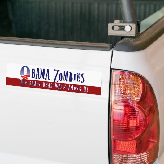 Obama Zombie Bumpersticker Red (Op Truck)