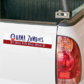 Obama Zombie Bumpersticker Rood (Op Truck)