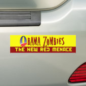 Obama Zombie Red Menace Bumpersticker (Op auto)