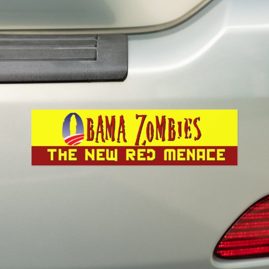 Obama Zombie Red Menace Bumpersticker (Op auto)