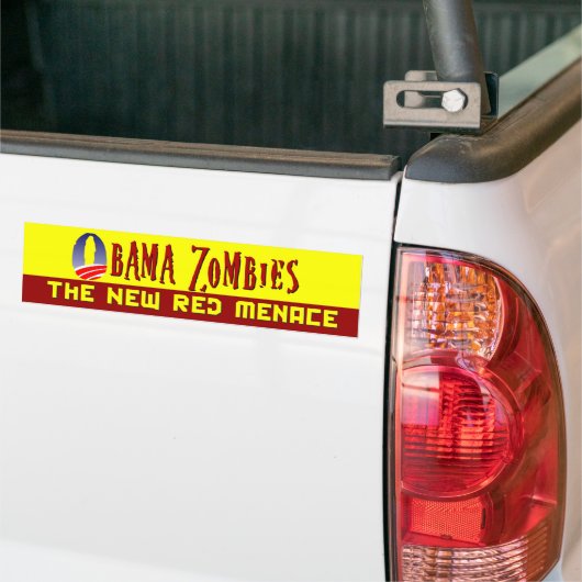 Obama Zombie Red Menace Bumpersticker (Op Truck)