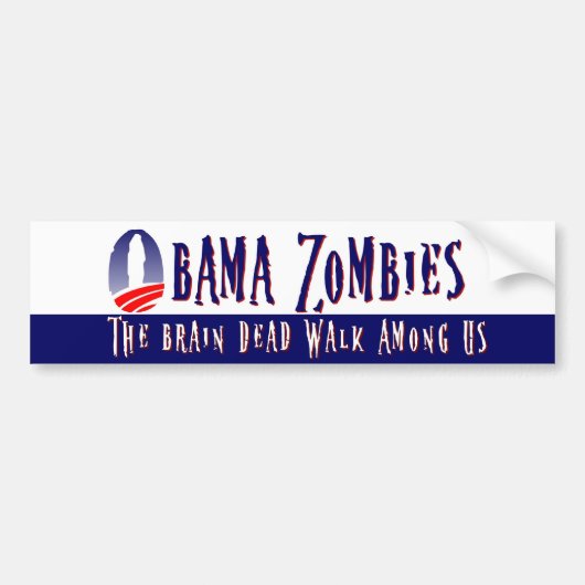Obama Zombies Bumpersticker (Voorkant)
