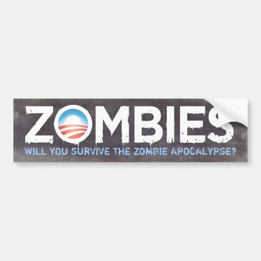 Obama Zombies Bumpersticker (Voorkant)
