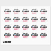 Obama Zombies denken voor jezelf Ronde Sticker (Vel)