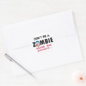 Obama Zombies denken voor jezelf Ronde Sticker (Envelop)