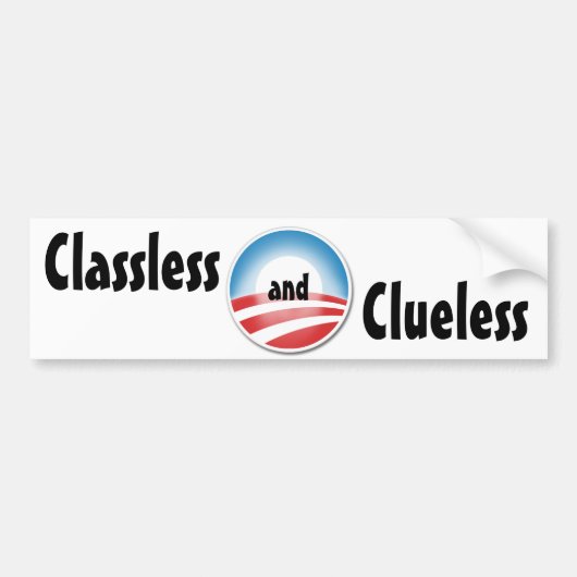Obama zonder classen zonder grenzen bumpersticker (Voorkant)