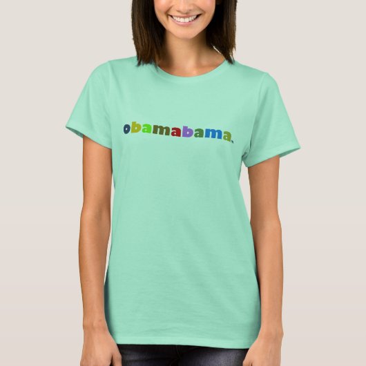 obamabama kleurige logo t-shirt (Voorkant)