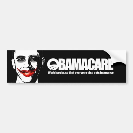 OBAMACARE - ARBEIDSSCHERM BUMPERSTICKER (Voorkant)