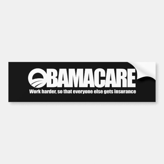 OBAMACARE - ARBEIDSSCHERM BUMPERSTICKER (Voorkant)