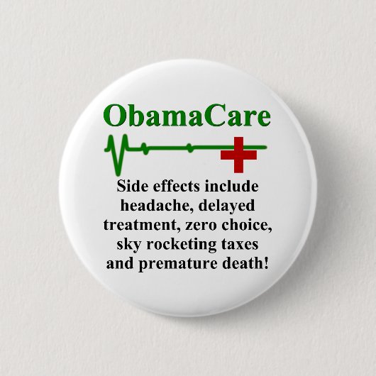 ObamaCare-bijwerkingen Ronde Button 5,7 Cm (Voorkant)