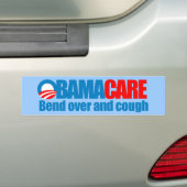Obamacare - Buig over en hoest Bumpersticker (Op auto)