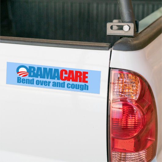 Obamacare - Buig over en hoest Bumpersticker (Op Truck)