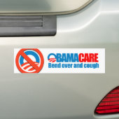 Obamacare - Buig over en hoest Bumpersticker (Op auto)