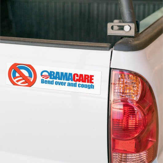 Obamacare - Buig over en hoest Bumpersticker (Op Truck)