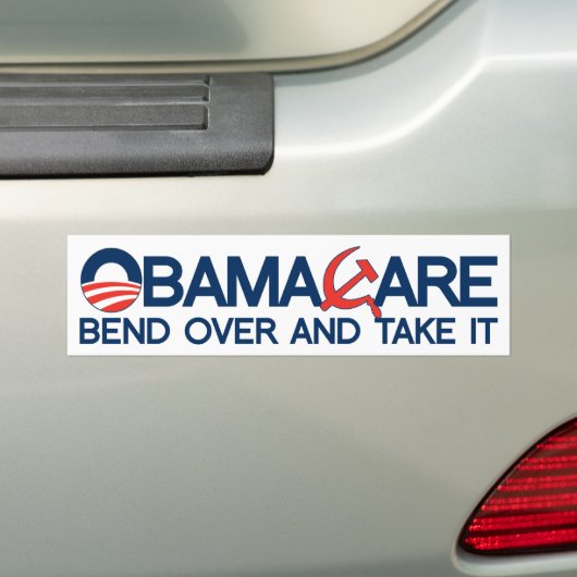 ObamaCare, buig over en neem het over. Bumpersticker (Op auto)