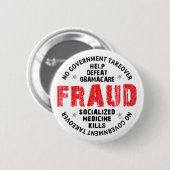 Obamacare Fraud Ronde Button 5,7 Cm (Voorkant /achterkant)