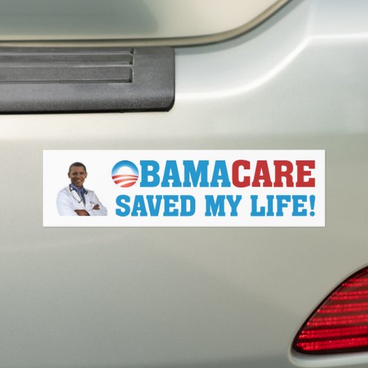 Obamacare heeft mijn leven gered! bumpersticker (Op auto)