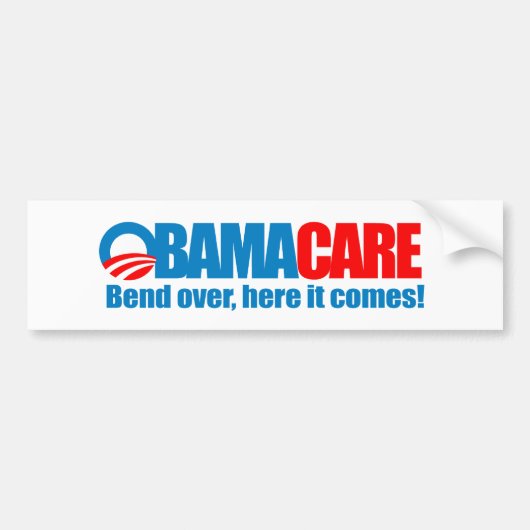 Obamacare - Hier komt het aan Bumpersticker (Voorkant)