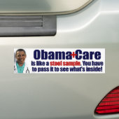 Obamacare is als een STOOL-MONSTER Bumpersticker (Op auto)