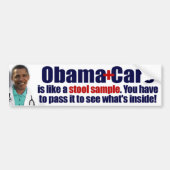 Obamacare is als een STOOL-MONSTER Bumpersticker (Voorkant)