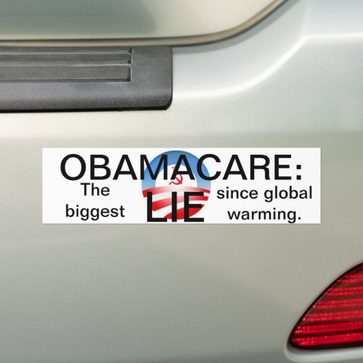 Obamacare is een leugen bumpersticker (Op auto)