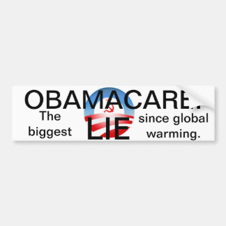 Obamacare is een leugen bumpersticker