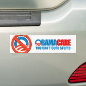 Obamacare - Je kunt domheid niet genezen Bumpersticker (Op auto)