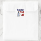 ObamaCare: "Je liegt!" Ronde Sticker (Tas)