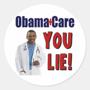 ObamaCare: "Jij liegt!" Ronde Sticker