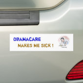 ObamaCare maakt me ziek! Bumpersticker (Op auto)
