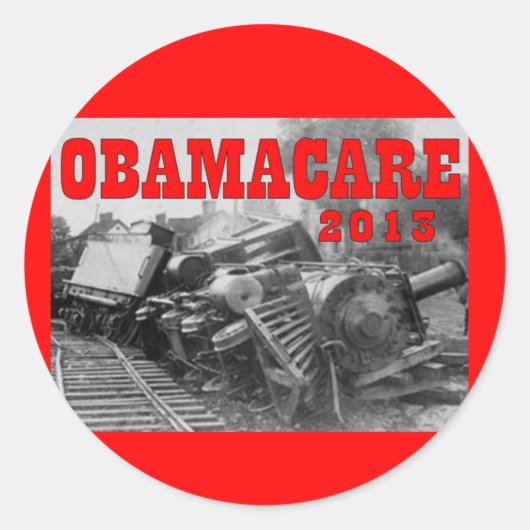 OBAMACARE RONDE STICKER (Voorkant)