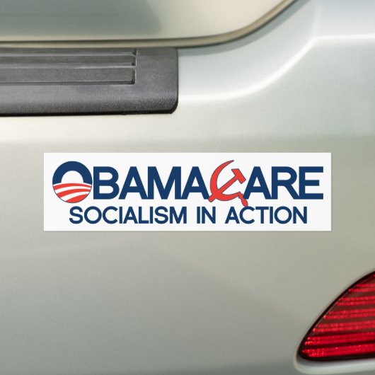 ObamaCare, socialisme in actie. Bumpersticker (Op auto)