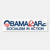 ObamaCare, socialisme in actie. Bumpersticker (Voorkant)