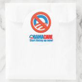 Obamacare - Start nu in de rij Ronde Sticker (Tas)