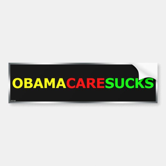 Obamacare Sucks Bumpersticker (Voorkant)
