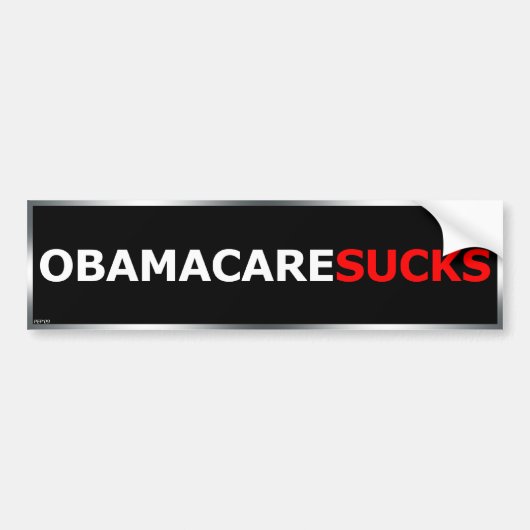 Obamacare Sucks Bumpersticker (Voorkant)