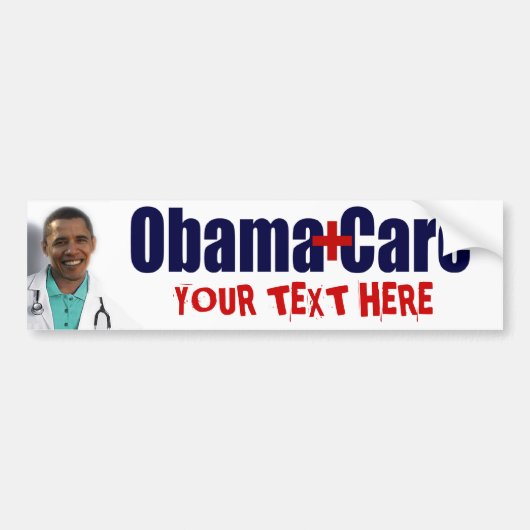 ObamaCare (u past dit aan) Bumpersticker (Voorkant)