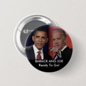 obamaDebat, BARACK EN JOEReready to Go! Ronde Button 5,7 Cm (Voorkant /achterkant)