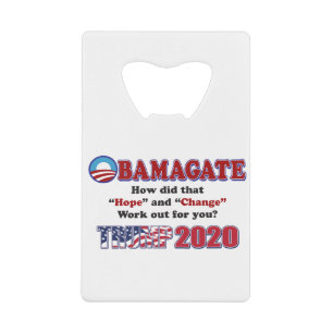 OBAMAGATE-Trump-2020 Creditkaart Flessenopener