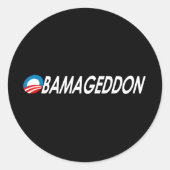 Obamageddon 2 ronde sticker (Voorkant)