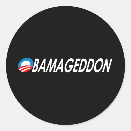 Obamageddon 2 ronde sticker (Voorkant)