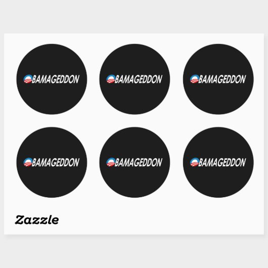 Obamageddon 2 ronde sticker (Vel)