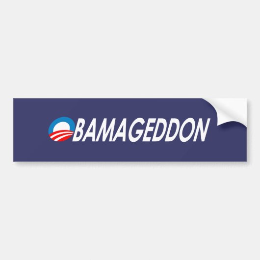 Obamageddon white bumpersticker (Voorkant)