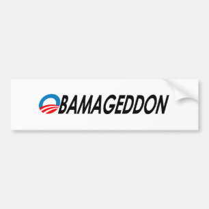 Obamageddon zwart bumpersticker