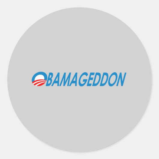Obamagedon Ronde Sticker (Voorkant)