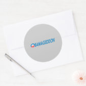 Obamagedon Ronde Sticker (Envelop)