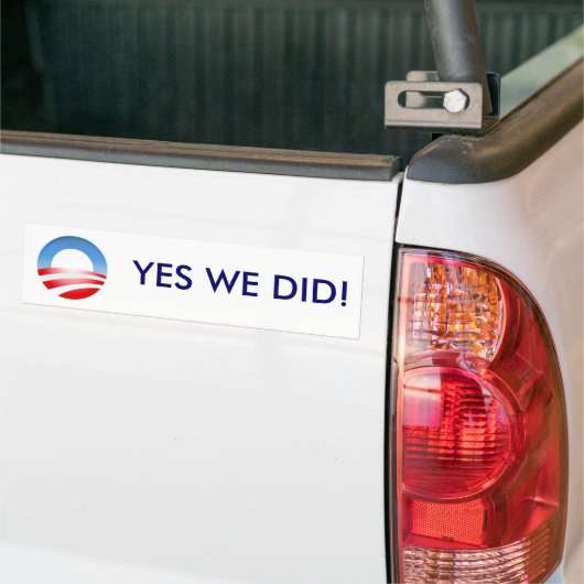 ObamaLogo, JA, WE HEBBEN HET GEDOOD! Bumpersticker (Op Truck)